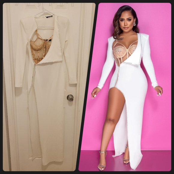 Dresses & Skirts - White classy Maxi Dress.